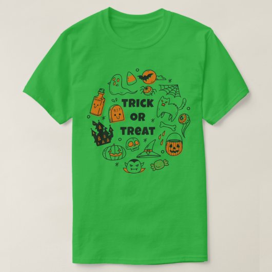 かわいいハロウィンドールアート Tシャツ (デザイン正面)