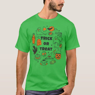かわいいハロウィンドールアート Tシャツ