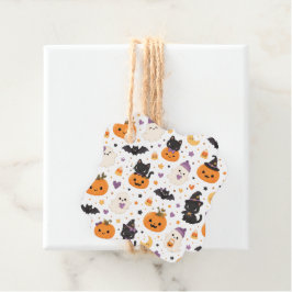 かわいいハロウィンネコおばけカボチャコウモリ フェイバータグ