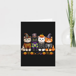 かわいいハロウィンネコ好きキュートなスプーキー子猫 カード