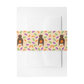 かわいいハロウィンネズミとカボチャ 招待状ベリーバンド (正面例)