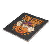 かわいいハロウィンハムスターパンプキンゴーストデザイン_1 タイル (側面)