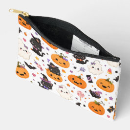 かわいいハロウィンパターンのかぼちゃのデザイン アクセサリーポーチ
