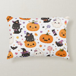 かわいいハロウィンパターンのかぼちゃのデザイン アクセントクッション
