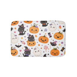 かわいいハロウィンパターンのかぼちゃのデザイン バスマット