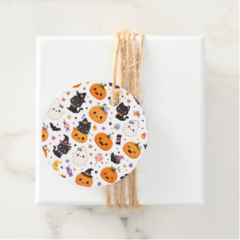 かわいいハロウィンパターンのかぼちゃのデザイン フェイバータグ