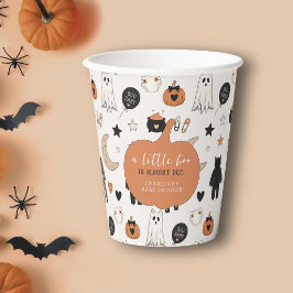 かわいいハロウィンパターンのベビーシャワー おしゃれ 紙コップ