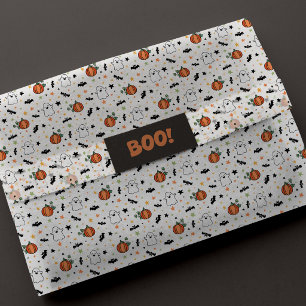 かわいいハロウィンパターン かぼちゃ おばけ コウモリ 薄葉紙