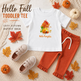 かわいいハロウィンパンプキン秋のシーズントドラー/ ベビーTシャツ