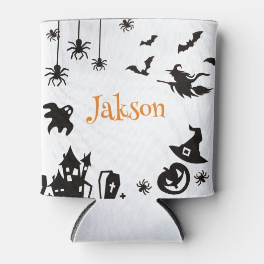 かわいいハロウィンパーソナライズされたクーラーボックス-カスタム 缶クーラー (正面)