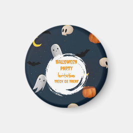 かわいいハロウィンパーティーのお菓子をくれなきゃイタズラしちゃうぞ マグネット