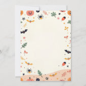 かわいいハロウィンパーティーの招待状 - フレンドリーなゴースト 招待状 (裏面)