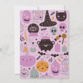 かわいいハロウィンパーティーの招待状 招待状 (裏面)