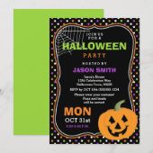 かわいいハロウィンパーティーの招待状 招待状 (正面/裏面)