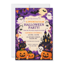 かわいいハロウィンパーティー招待状