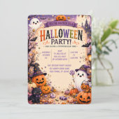 👻🎃 かわいいハロウィンパーティー招待状 🧡🦇 招待状 (スタンド正面)