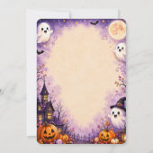 👻🎃 かわいいハロウィンパーティー招待状 🧡🦇 招待状 (裏面)