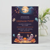 かわいいハロウィンパーティー招待状 招待状 (スタンド正面)