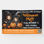 かわいいハロウィンパーティー 募金 PTA 教会 横断幕 (横)