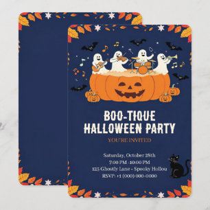 かわいいハロウィンパーティー 招待状