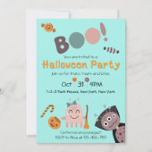 かわいいハロウィンパーティー 招待状 (正面)