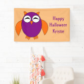 かわいいハロウィンフクロウカスタムのバナー 横断幕 (インサイチュ)