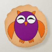 かわいいハロウィンフクロウ枕 ラウンドクッション (裏面)