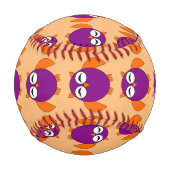 かわいいハロウィンフクロウ野球 野球ボール (裏面)