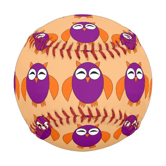かわいいハロウィンフクロウ野球 野球ボール (正面)
