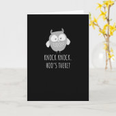 かわいいハロウィンフクロウ カード (黄色い花)