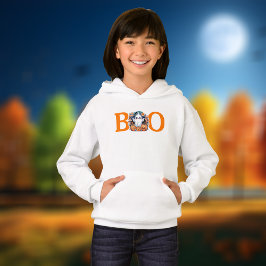 かわいいハロウィンフーディー 少女用 ブー スペクタクル