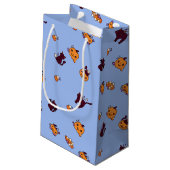 かわいいハロウィンブラックキャッツ&カボチャ スモールペーパーバッグ (裏面アングル)