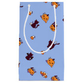 かわいいハロウィンブラックキャッツ&カボチャ スモールペーパーバッグ (正面)