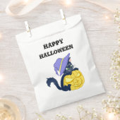 かわいいハロウィンブラックキャットとカボチャ フェイバーバッグ (クリップ留めされた状態)