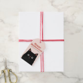 かわいいハロウィンブラック不気味猫 ギフトタグ (より糸付き)