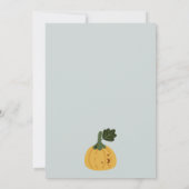 かわいいハロウィンブルーゴーストリトルブーベイビーシャワー サンキューカード (裏面)