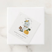 かわいいハロウィンブルー幽霊リトルブベビーシャワー フェイバータグ (インサイチュ)