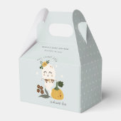 かわいいハロウィンブルー幽霊リトルブベビーシャワー フェイバーボックス (裏面サイド)