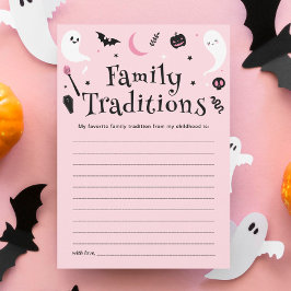 かわいいハロウィンベビーシャワーの家族の伝統カード 招待状
