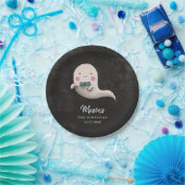 かわいいハロウィンボウタイ幽霊誕生日パーティー ペーパープレート (パーティー)