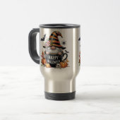 かわいいハロウィンマグカップ コーヒーカップの中のエルフ | ハッピー トラベルマグ (正面左)