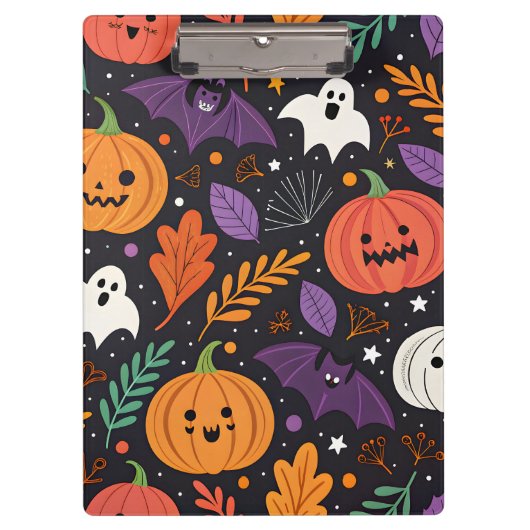 かわいいハロウィンマジックパターン クリップボード (正面)
