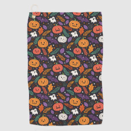 かわいいハロウィンマジックパターン ゴルフタオル