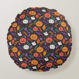 かわいいハロウィンマジックパターン ラウンドクッション