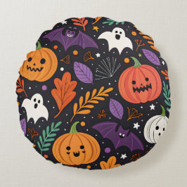 かわいいハロウィンマジックパターン ラウンドクッション