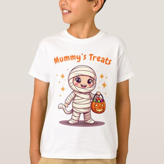 かわいいハロウィンミイラの子供Tシャツ Tシャツ (正面)
