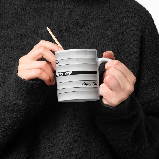 かわいいハロウィンミイラパーソナライズされた コーヒーマグカップ