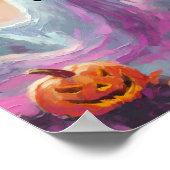 かわいいハロウィンモダンアート ポスター (角)