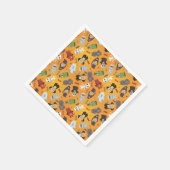 かわいいハロウィンモンスターズのパターン スタンダードカクテルナプキン (角)