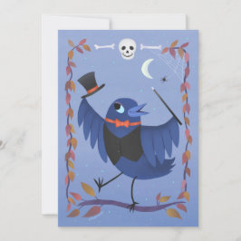 かわいいハロウィンレイヴンカラス空白のDIY 招待状